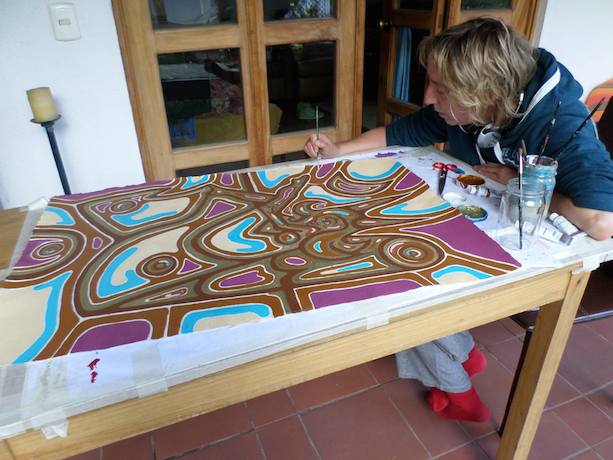 Beim Malen von "Greed"